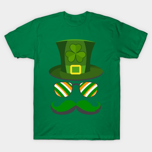 Leprechaun Hat with Sunglass-St Paddys Day Gifts T-Shirt by GoodyBroCrafts